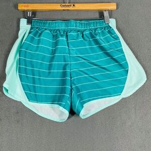 Athletic Works Running Shorts Striped Aqua Green XS (0-2) Activewear